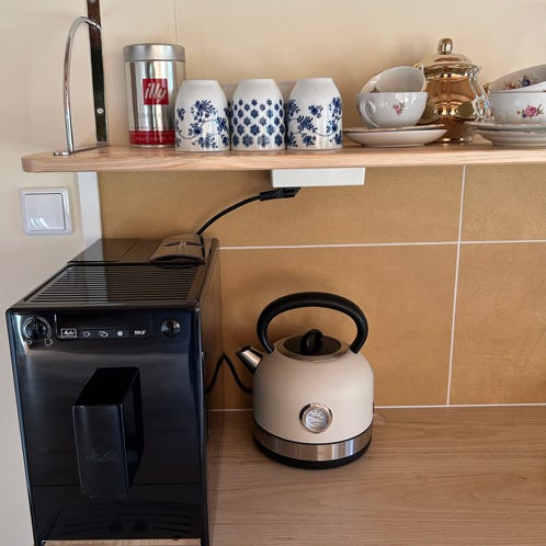 Vrouw Die Cappuccino's Giet